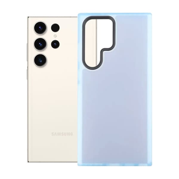 Samsung Galaxy S23 Ultra Stöttåligt TPU Mobilskal -  Blå