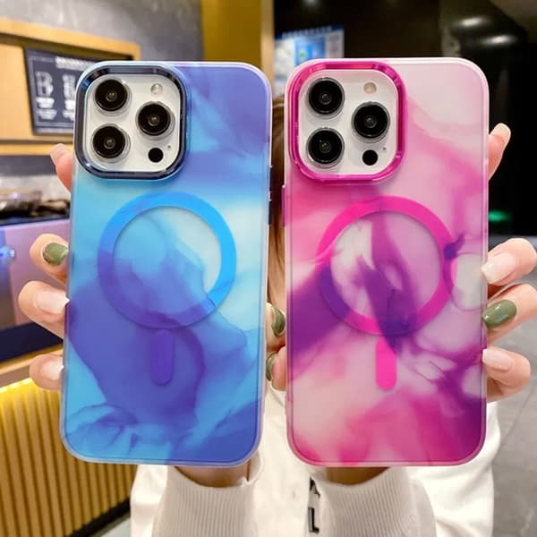iPhone 13 Pro MagSafe Mobilskal - Rosa Abstrakt
