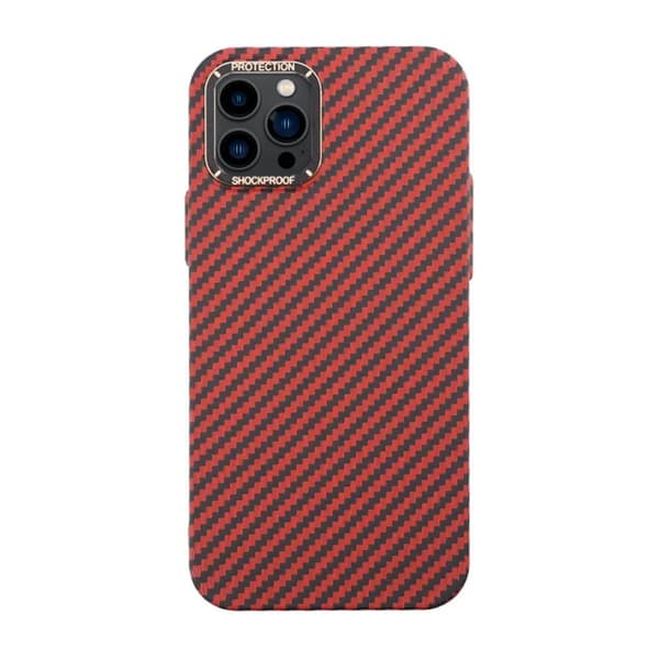 Kolfiber Skal iPhone 12/12 Pro - Röd