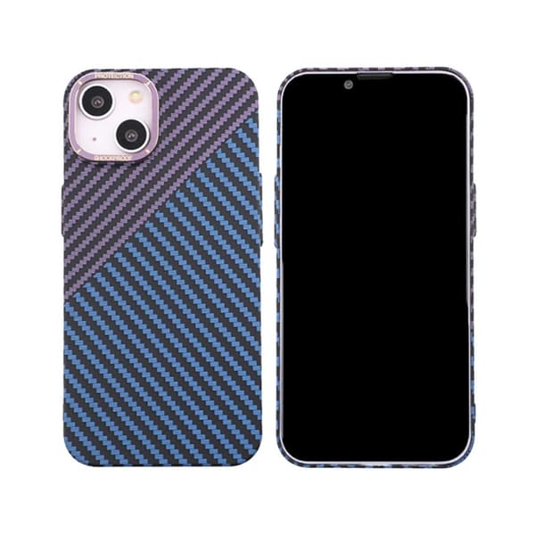 Kolfiber Skal iPhone 14 - Lila & Blå