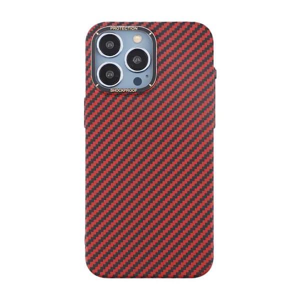 Kolfiber Skal iPhone 14 Pro - Röd