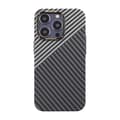 Miniatyrbillede 2 af 6: Kolfiber Skal iPhone 14 Pro - Svart & Vit