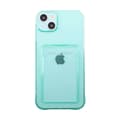 Miniatyrbillede 1 af 3: iPhone 14 Plus Stöttåligt Skal med Korthållare - Grön
