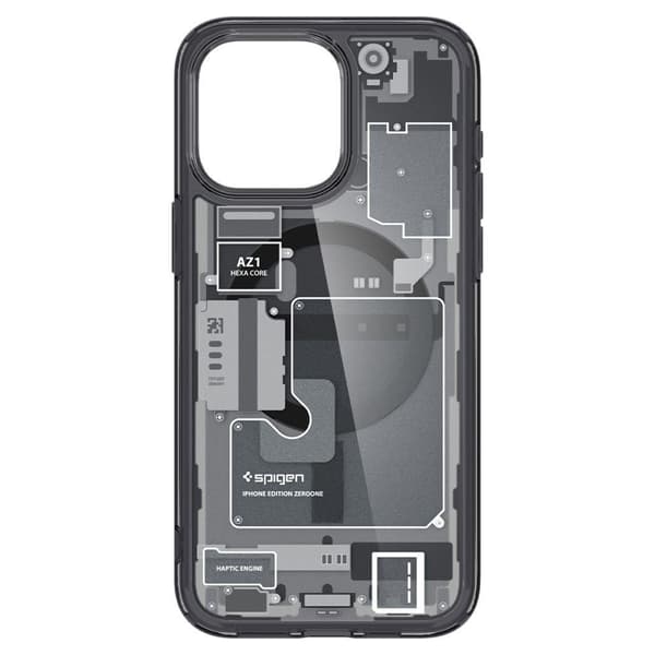 Ultra Hybrid Mag -kotelo MagSafella iPhone 15 Prolle, harmaa ja musta