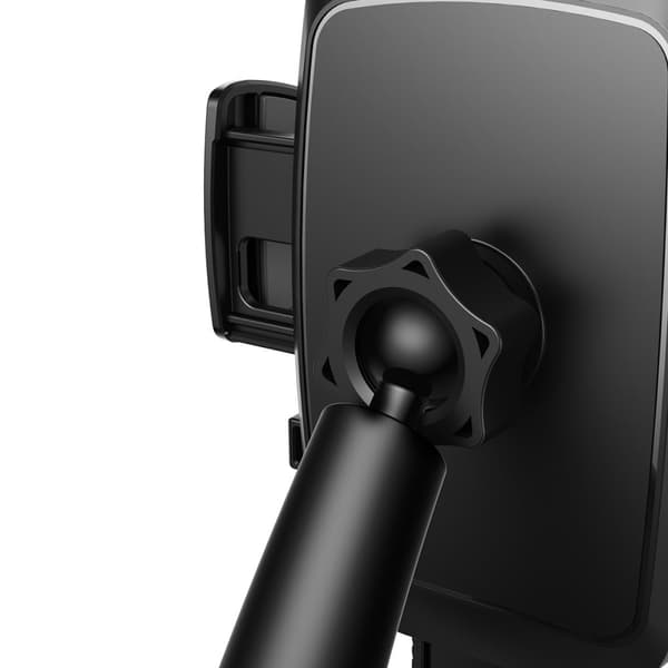 Universal mekanisk biltelefonhållare för sittbrunn, glas, svart