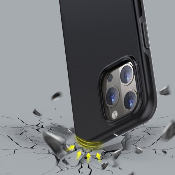 Suojakuori iPhone 13 Pro MFM -pudotussuojakuorelle, musta