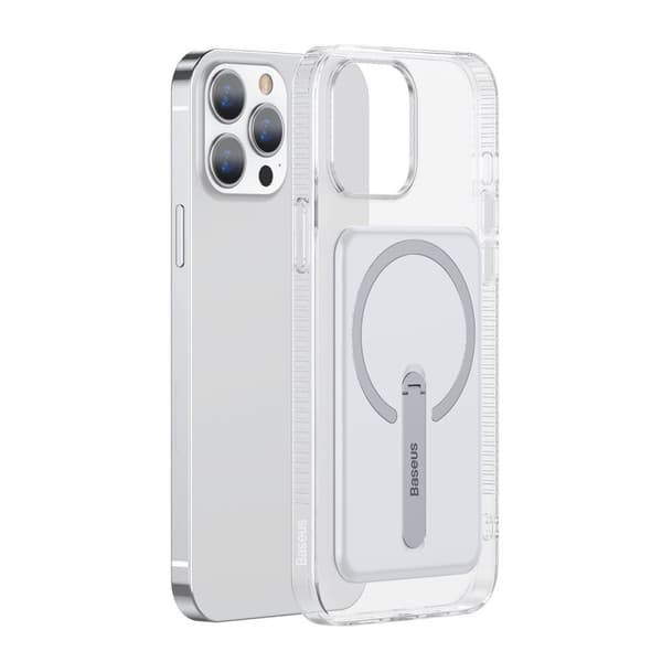Magnetisk kabinet med stativ til iPhone 13 Pro 6.1'' 2021 gennemsigtig