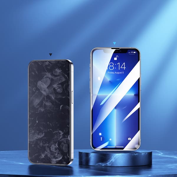 9H hærdet glas til iPhone 14 Plus fuldskærm Knight 2.5D FS TG SÆT med 5 stk.