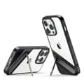 Miniatyrbillede 1 af 6: Stivt etui med gelramme og indbygget stativ til iPhone 14 Pro, sort