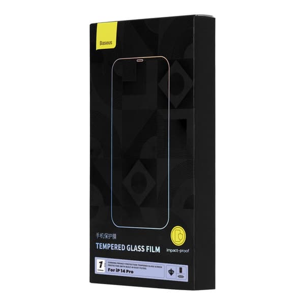 Hærdet glas til iPhone 14 Pro, fuld skærm, 0,4 mm Anti Spy filter SÆT