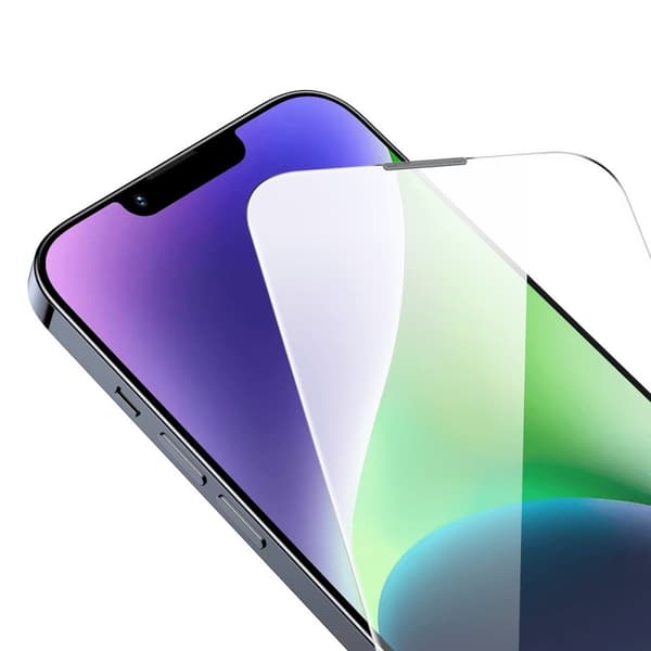 Hærdet glas til iPhone 14 Plus / 13 Pro Max med 0,4 mm højttalercover SÆT