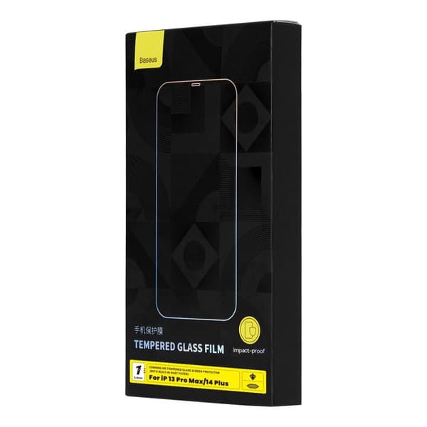 Hærdet glas til iPhone 14 Plus / 13 Pro Max med 0,4 mm højttalercover SÆT