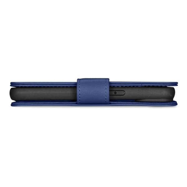 2-i-1 læder Flip Cover iPhone 14 Plus Anti-RFID pung etui Blå
