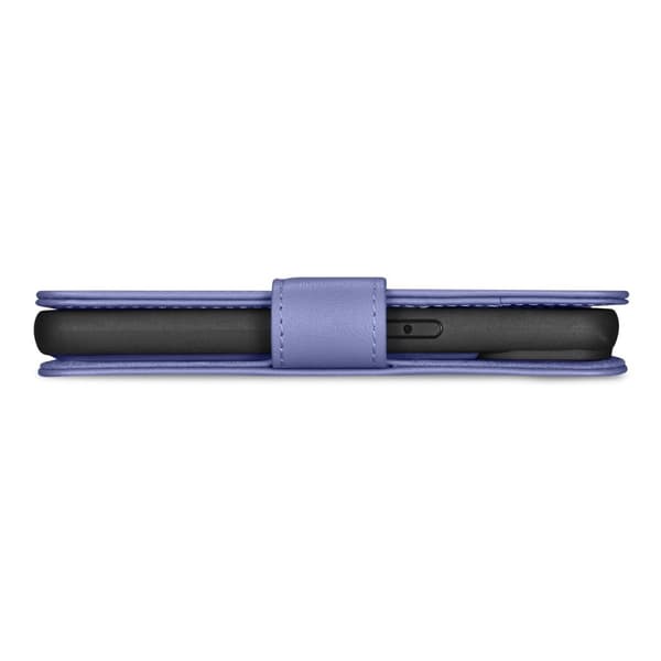 2in1 nahkainen läppäkuori iPhone 14 Pro Max Anti-RFID -lompakkokotelo Vaalean violetti