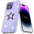Miniatyrbillede 2 af 6: Star cover til iPhone 14 Plus Heart Star Series PURPLE STAR