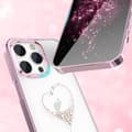 Miniatyrbillede 5 af 6: iPhone 14 Pro cover dekoreret med lyserøde krystaller fra Wish Series