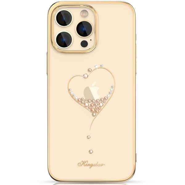 iPhone 14 Plus cover dekoreret med Wish Series guldkrystaller