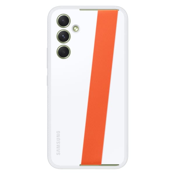 Samsung Galaxy A54 5G Haze Grip -kotelo hihnalla, valkoinen