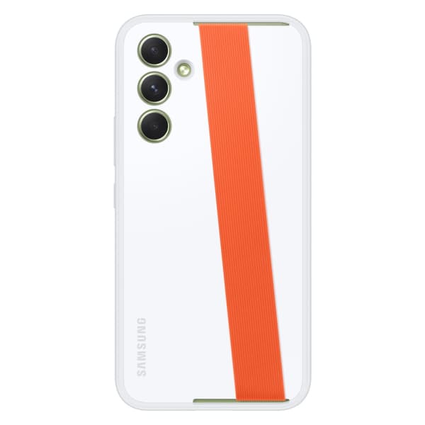 Samsung Galaxy A54 5G Haze Grip -kotelo hihnalla, valkoinen