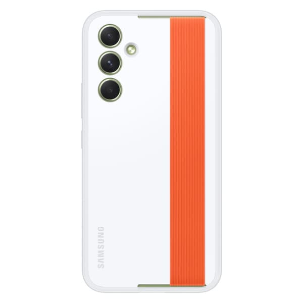 Samsung Galaxy A54 5G Haze Grip -kotelo hihnalla, valkoinen