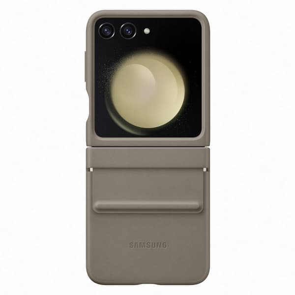 Ruskea ekologinen nahkakotelo Galaxy Z Flip 5:lle
