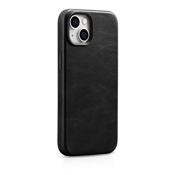 iPhone 14 Plus magnetisk læderetui med MagSafe Oil Wax Premium læderetui sort