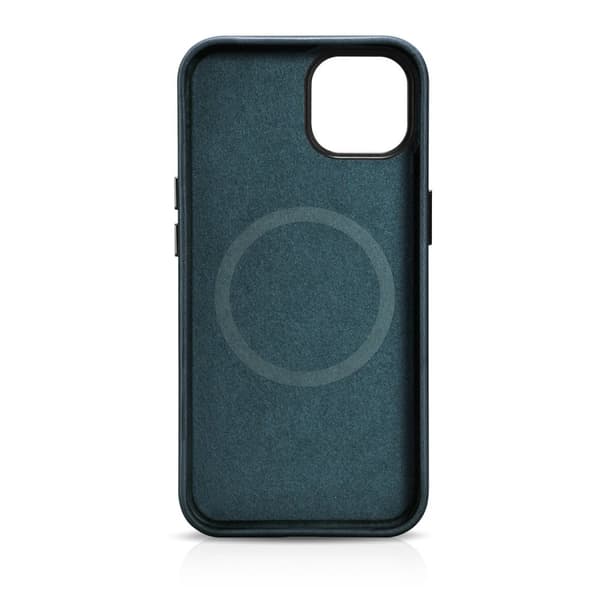 iPhone 14 Plus magnetisk læderetui med MagSafe Oil Wax Premium læderetui Marineblå