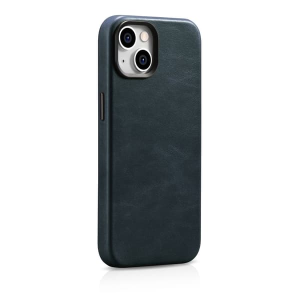 iPhone 14 Plus magnetisk læderetui med MagSafe Oil Wax Premium læderetui Marineblå