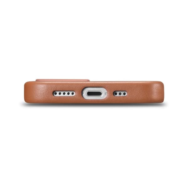 Naturligt læder etui til iPhone 14 MagSafe etui Læder, lysebrun