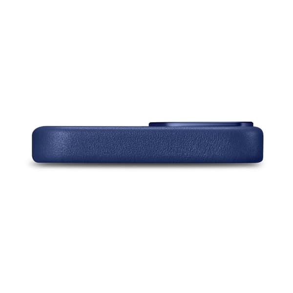 Naturligt læder etui til iPhone 14 MagSafe etui Læder blåt cover