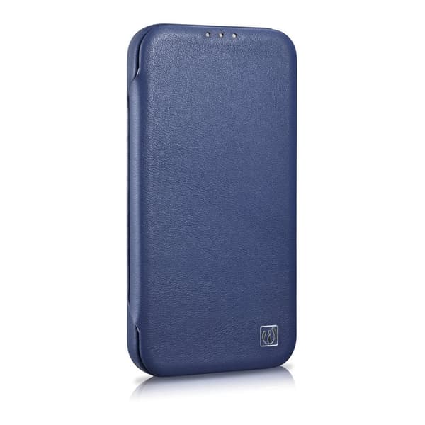 Lædercover til iPhone 14 Pro med magnetklap MagSafe CE Premium Læder marineblå