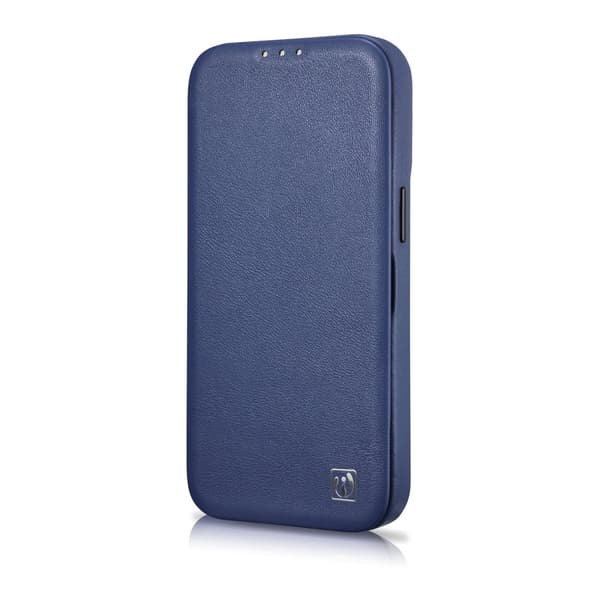 Lædercover til iPhone 14 Pro med magnetklap MagSafe CE Premium Læder marineblå
