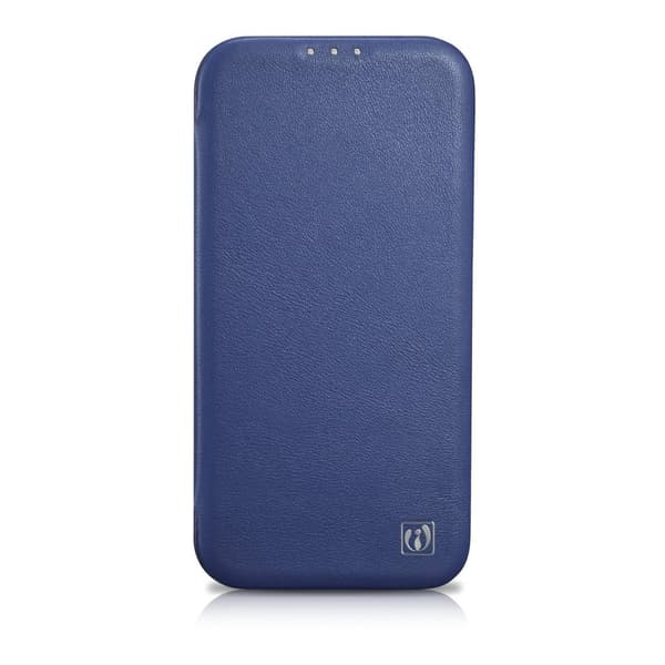 Lædercover til iPhone 14 Pro med magnetklap MagSafe CE Premium Læder marineblå