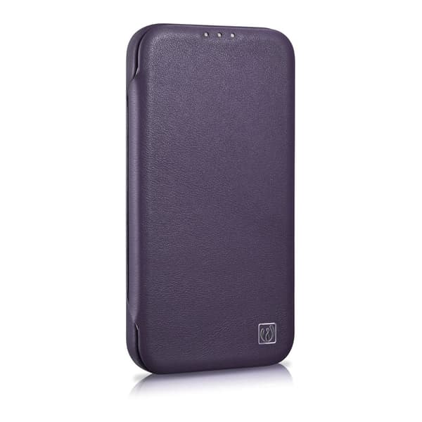 Lædercover til iPhone 14 Plus med magnetklap MagSafe CE Premium Læder lilla