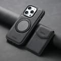Miniatyrbilde 2 av 7: Kunstlærveske med magnetisk kortholder for iPhone 15 med avtakbart feste - Svart