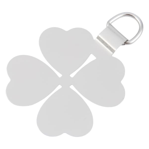 Silmukka kännykän hihnalle / kännykkäketjulle - Four Leaf Clover Silver