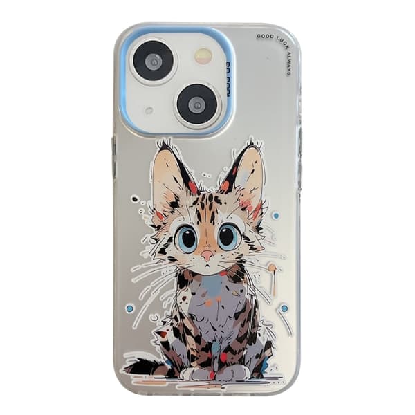 IPhone 16 Plus bakdeksel - Oljemaleri - trist katt