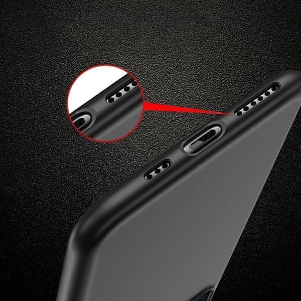 Musta takakuori Samsung Galaxy M55:lle