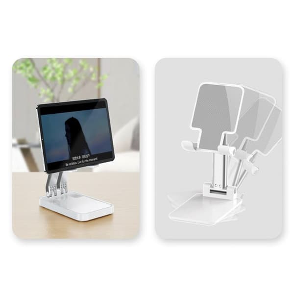 Foldbart stativ til telefontablet op til 12,9'' hvid