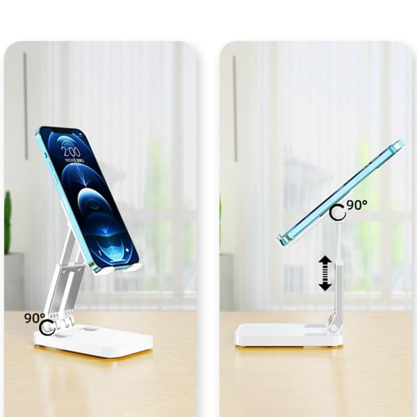 Foldbart stativ til telefontablet op til 12,9'' hvid