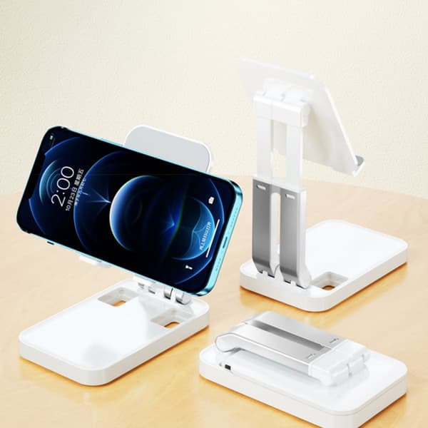 Foldbart stativ til telefontablet op til 12,9'' hvid