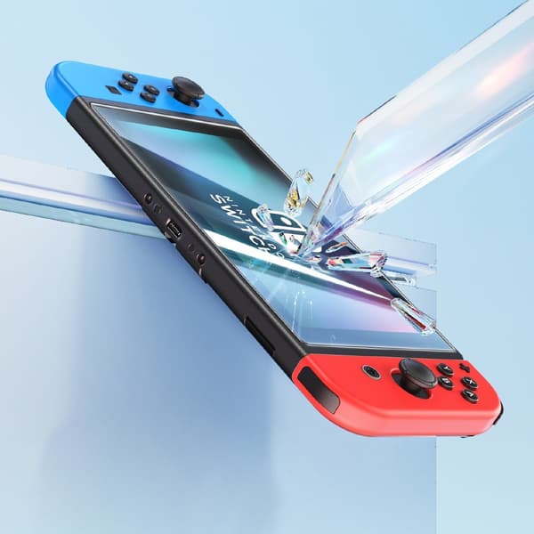 Hærdet glasskærm til Nintendo Switch OLED 2021 Crystal SÆT med 2 stk.