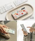 Miniatyrbillede 3 af 6: Pansret cover med gelramme Galaxy S22+ Fusion Design Floral transparent