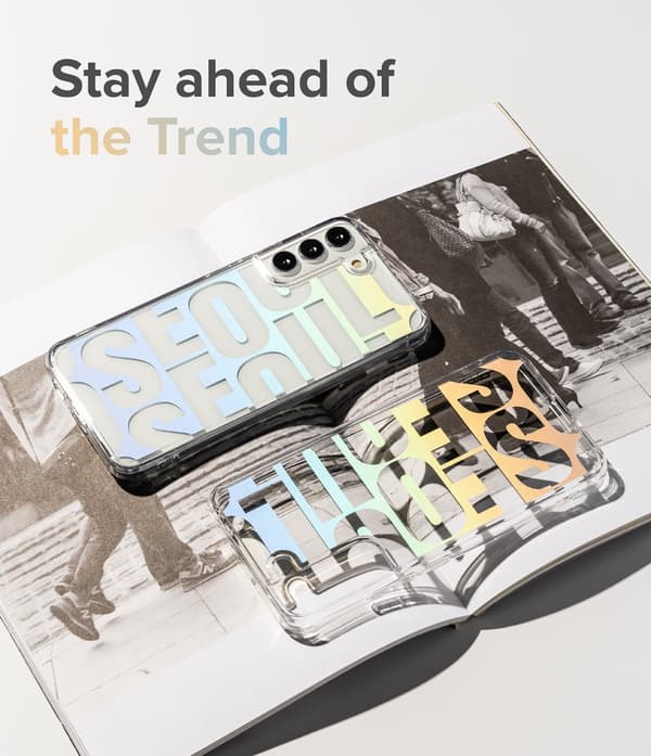 Pansret cover med gelramme Galaxy S22+ Fusion Design Floral transparent