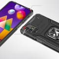 Miniatyrbild 2 av 6: Pansarhybridfodral för Samsung Galaxy M31s + Ring Armor magnetisk hållare, silver