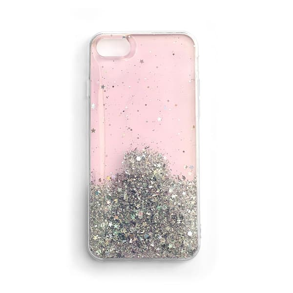 Kiiltävä kotelo glitterillä Samsung Galaxy S21+ 5G Star Glitter pinkille