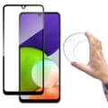 Pikkukuva 1 / 6: Lasikalvokarkaistu lasi kehyksellä Samsung Galaxy A22 4G:lle Full Cover Flexi Nano Screen Black