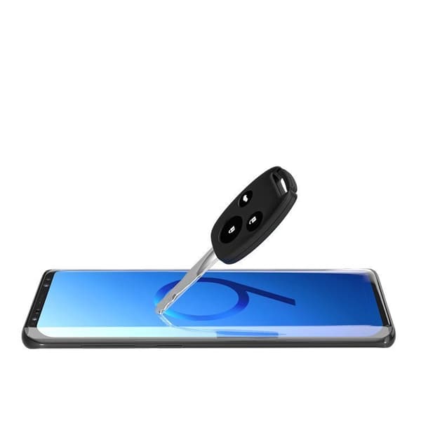 Glasfolie härdat glas för skärm med ram Samsung Galaxy S21+ 5G 3D Edge Nano Flexi Glas svart