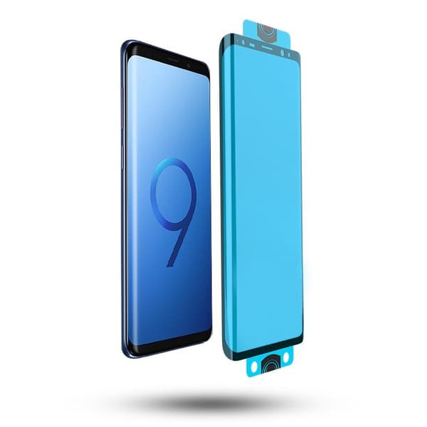 Glasfolie härdat glas för skärm med ram Samsung Galaxy S21+ 5G 3D Edge Nano Flexi Glas svart