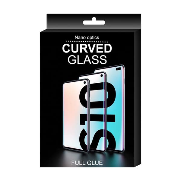 Glasfolie härdat glas för skärm med ram Samsung Galaxy S21+ 5G 3D Edge Nano Flexi Glas svart